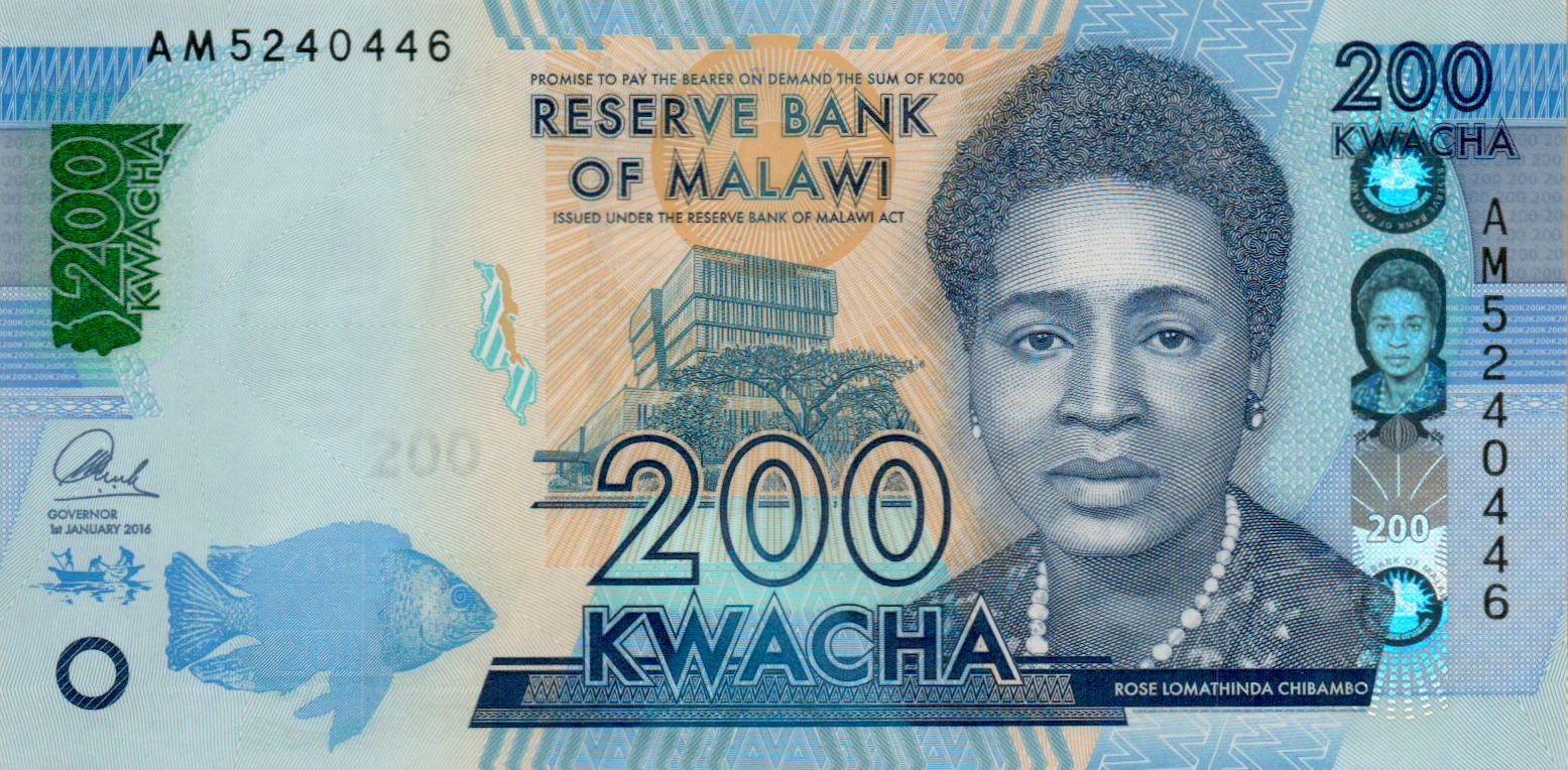 Malawi 200 2016 UNC P-60/c